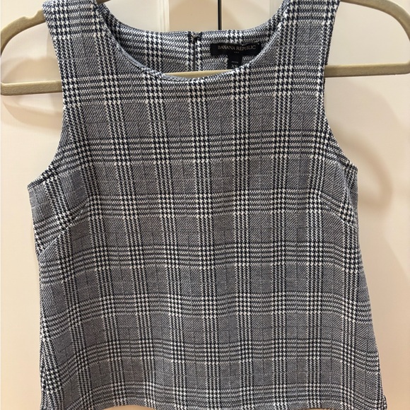 Banana Republic Tops - Banana Republic Navy Blue and White Plaid Top